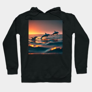 Sunset Dolphins Hoodie